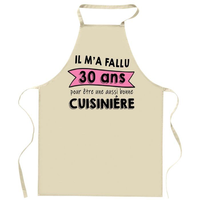 Tablier de cuisine - Planetee - Anniversaire 30 ans - Impression bretonne - Coton épais