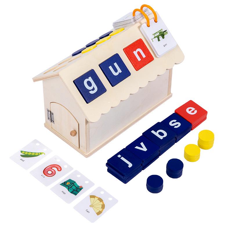 

Wooden 26-Letter Alphabet House for Early Literacy Education