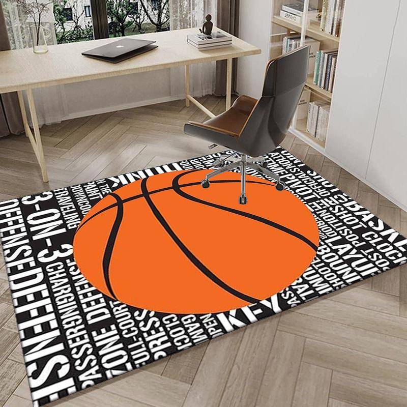 Basketball Pattern Background Carpet, Chair Rug,Rug for Office Bedroom living rooms, Doormat decor Fan Gift Christmas Gift