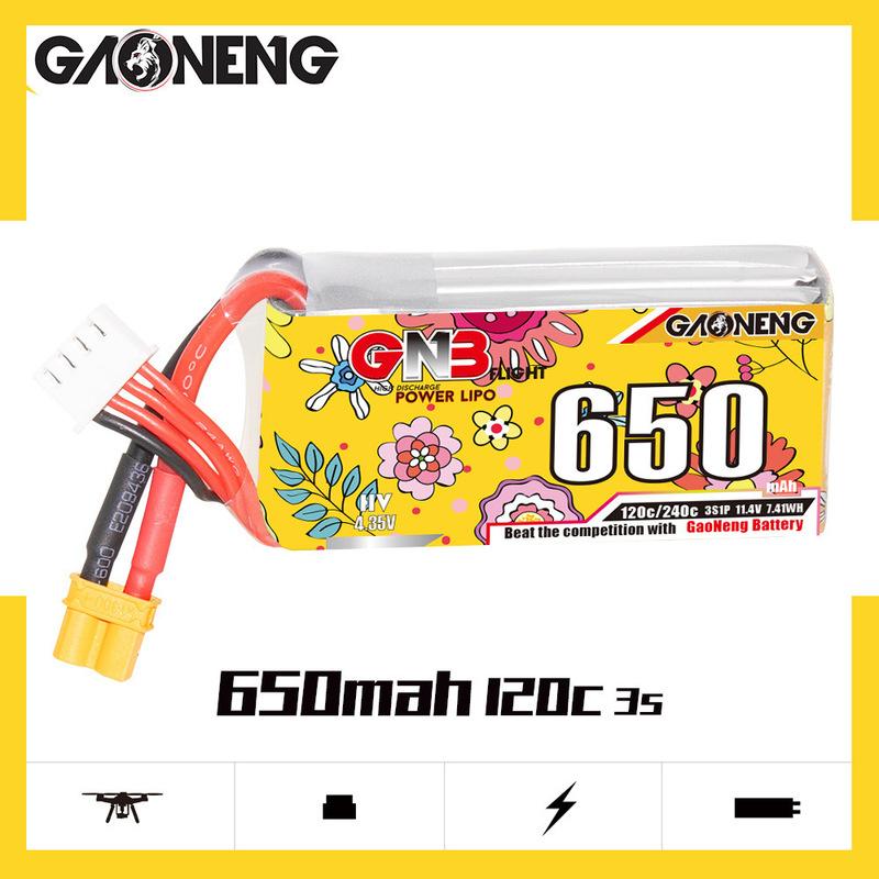 2Pcs GNB 2S 3S 4S 6S Lipo Battery 650mAh 850mAh 120C/240C With XT30 Plug for RC Car Boat RC FPV Drone Helicopter Airplane Parts