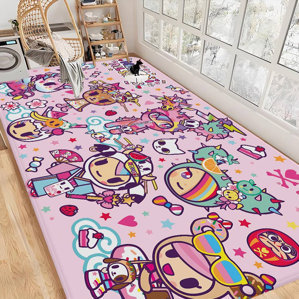 

Cartoon T-Tokidoki Floor Mat Rectangle Anti-slip Home Soft Badmat Front Door Indoor Outdoor Mat Hotel Decor Mat 50x80cm