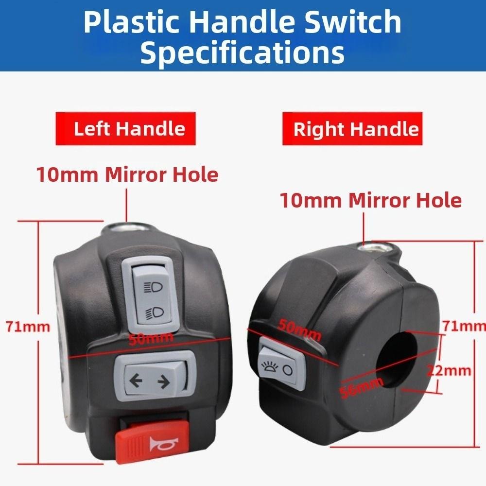 Aluminum Alloy Switch Assembly Plastic Horn Headlight Turn Signal High Quality Combination Button