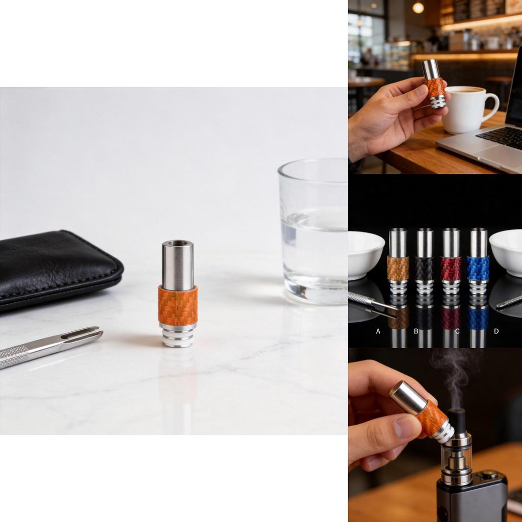 Driptip 510 Vaporizer Connection Stainless Steel Carbide Tip For Ecigarette Devices