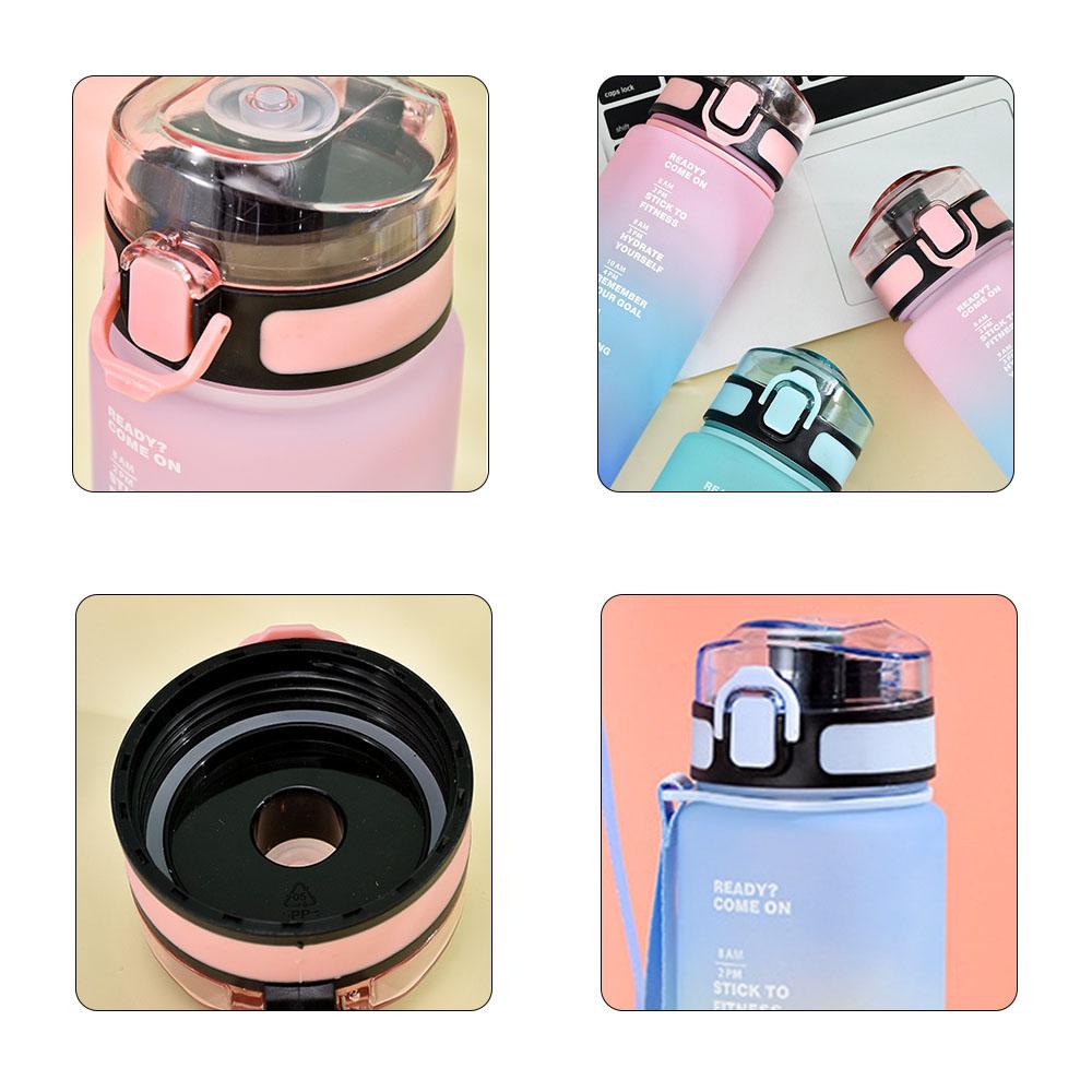 Space Cups With Lanyard Large Oppening Sealing Water Bottle For Travel