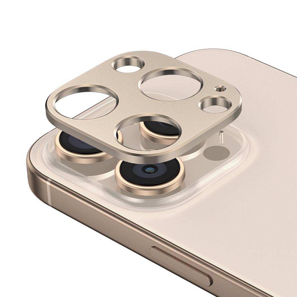 KALEBOL KLB-LPC005 For iPhone 16 Pro Max/16 Pro Hollow Lens Protector Aluminum Alloy Phone Camera Bezel Cover