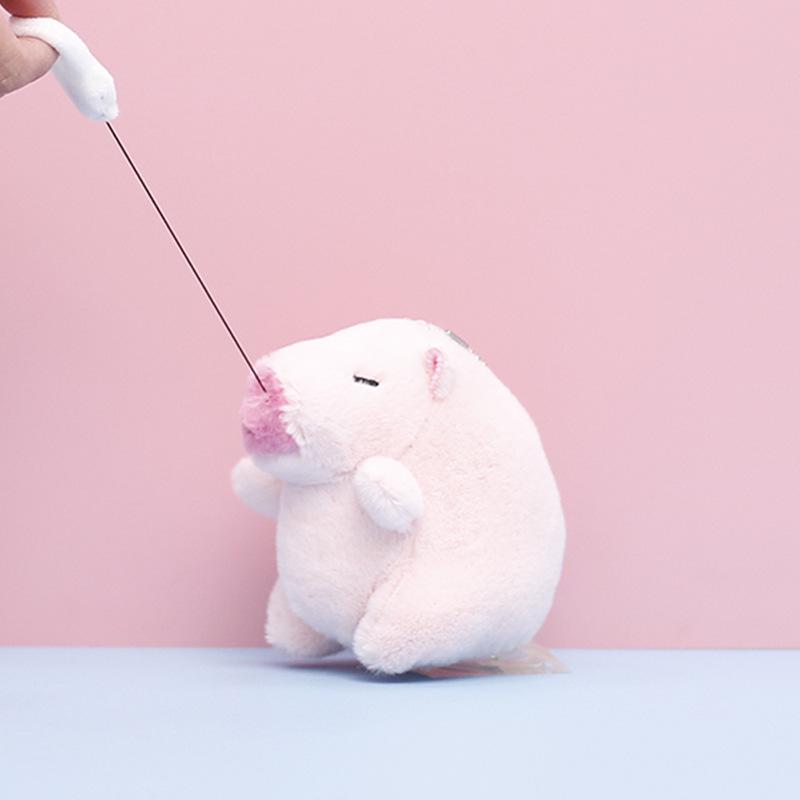Capybara Plush Toy - Cute Rodent Doll Gift with Mini Pendant