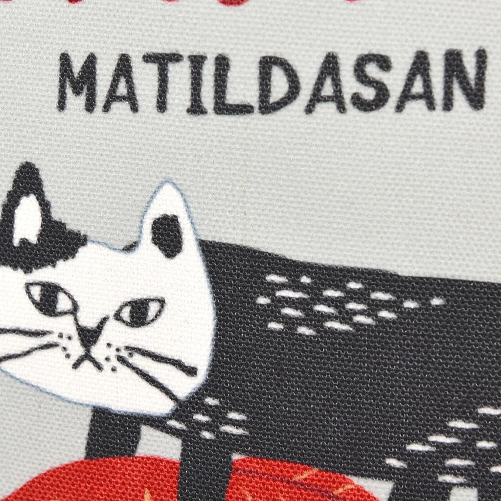 canvas tote Matilda and Sea Bream OW [Kusuguru Japan] Japanese-patterned bag,