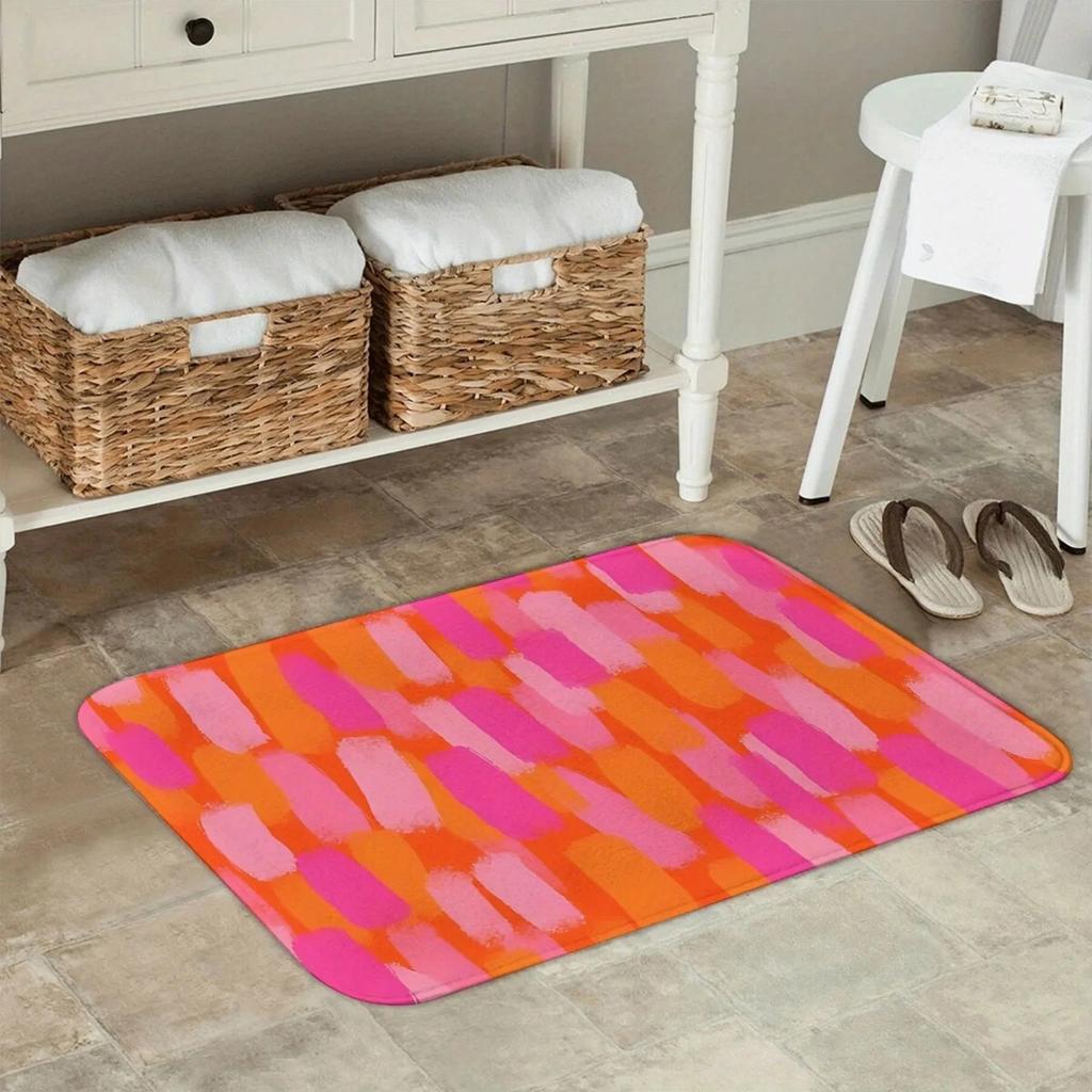 1PC Cat Pattern Kitchen Rug Non-Slip Door Mats Pop Design Bathroom Rug Bath Mat Carpet for Home Sink Laundry Decor