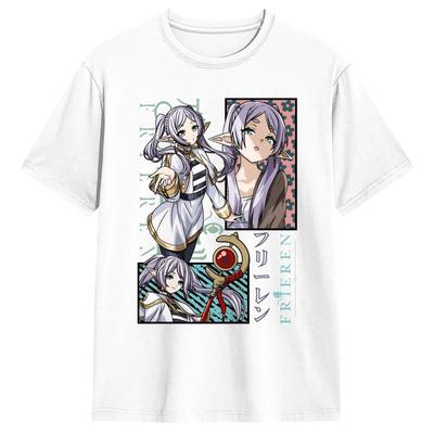 Frieren Anime Sousou No Frieren T Shirts 100 Cotton Vintage TShirts Round Collar Tees Short Sleeve Clothing Gift Idea