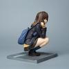 16CM Anime Ogiwara Sayu Figure Hige Wo Soru Soshite Joshikousei Wo Hirou Squatting Model Toy Gift Collection Action Figure