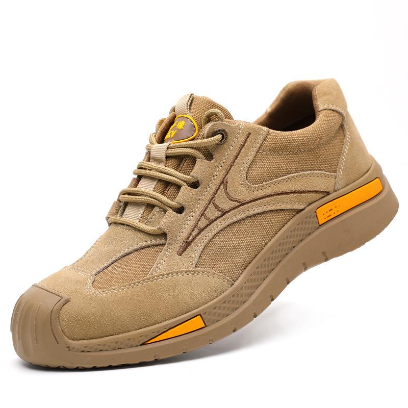 Labor Protection Shoes Men's Anti-Smashing and Anti-Stab Safety Shoes Breathable Non-Slip Work Shoes Fashion Leisure Safety Shoes