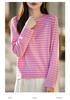 Women's French Retro Stripe Knitwear: Long Sleeve Round Neck Thin Wool Autumn Shirt