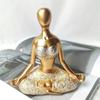 Yoga girl ornaments, tv stand decorations, body art figurines, meditation yoga ornaments, office decorations, lifelike girl shap