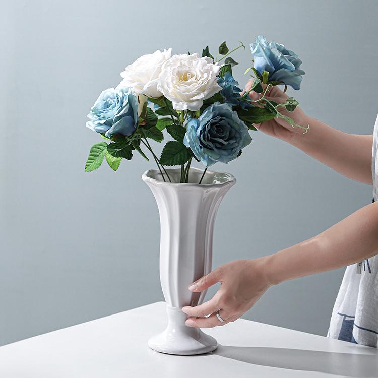 Keramikvase, hydroponische Vase, Blumenarrangement, Heimdekoration, Desktop-Ornamente, Gartendekoration