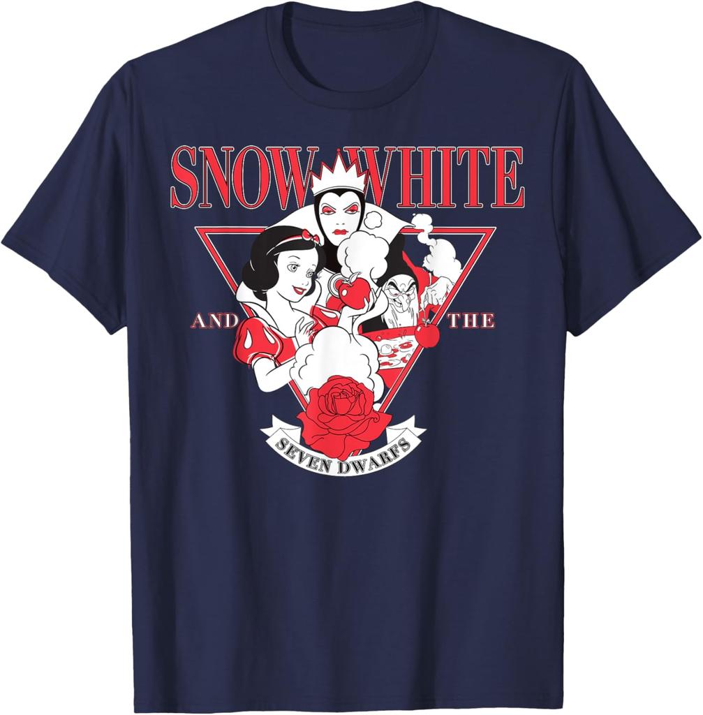 Hot Fashion Unisex Snow White Evil Queen Edgy Rose Graphic T-Shirt T-Shirt S-4XL Four Seasons