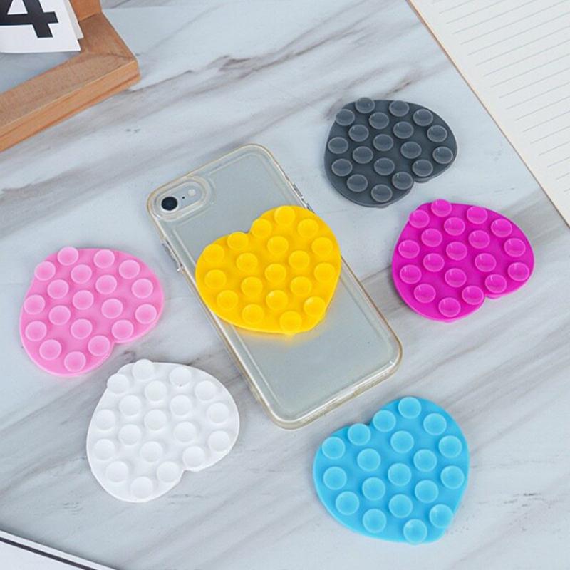 1Pc Backed Adhesive Sucker Pad For Fixed Pad Double Side Silicone Suction Pad For Mobile Phone Fixture Suction Cup