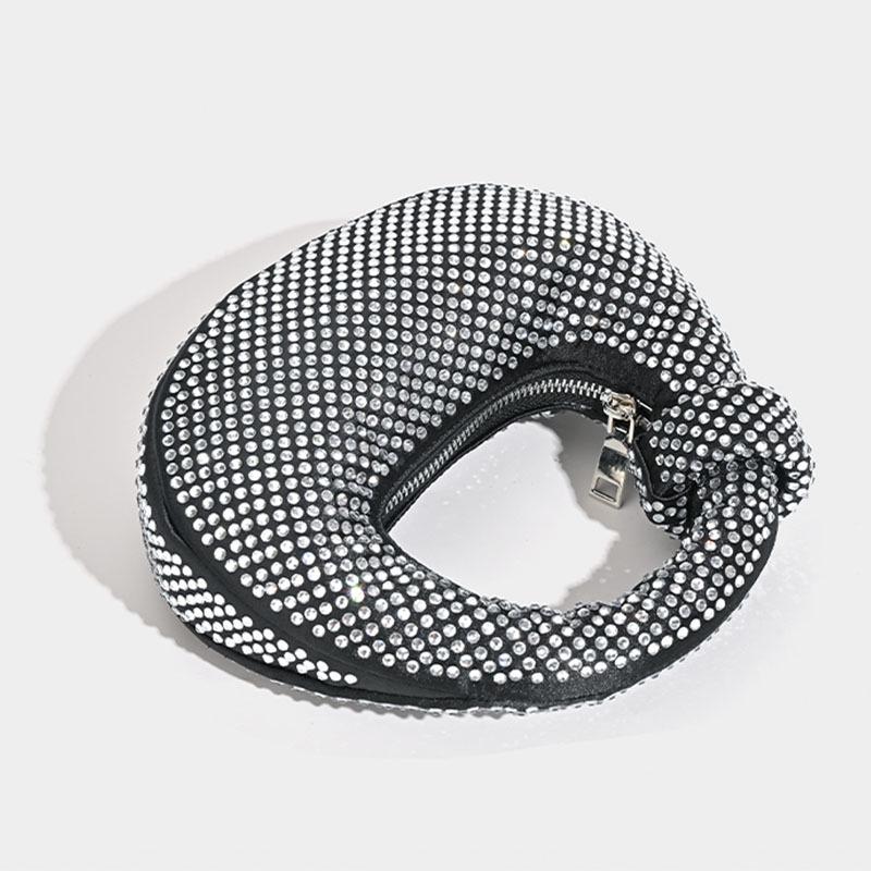 Nische 2024 Volldiamant Knödel Handtasche für Damen: Vielseitige Strass-Socialite-Abendtasche