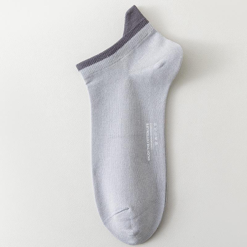 Men's Spring and Summer Cotton Sweat-absorbing Deodorant Breathable Invisible Socks