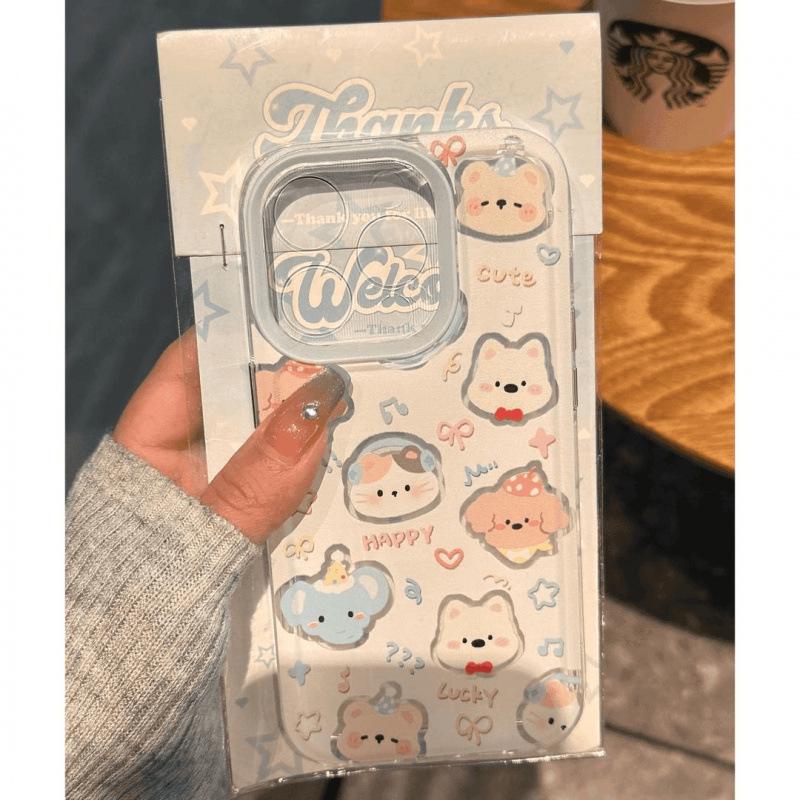 

Чохол для iPhone з милими тваринами: М який, Мультяшний Дизайн для iPhone 12 до 16 Pro Max iPhone 17 Pro Max