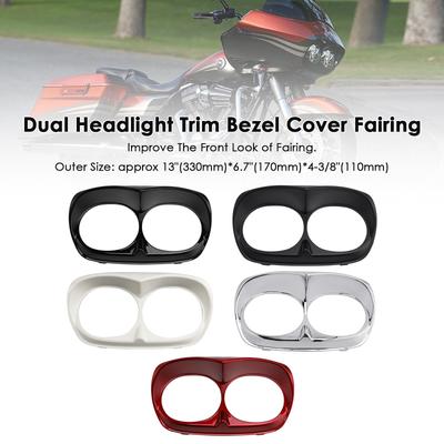 Dual Headlight Trim Bezel Cover Fairing For Road Glide 1998-2013