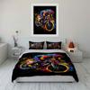 Cyclist with colorful splashes. Bedding sets Duvet cover sets Duvet covers Pillowcases(1* Duvet Cover 2* Pillowcases without duvet insert)