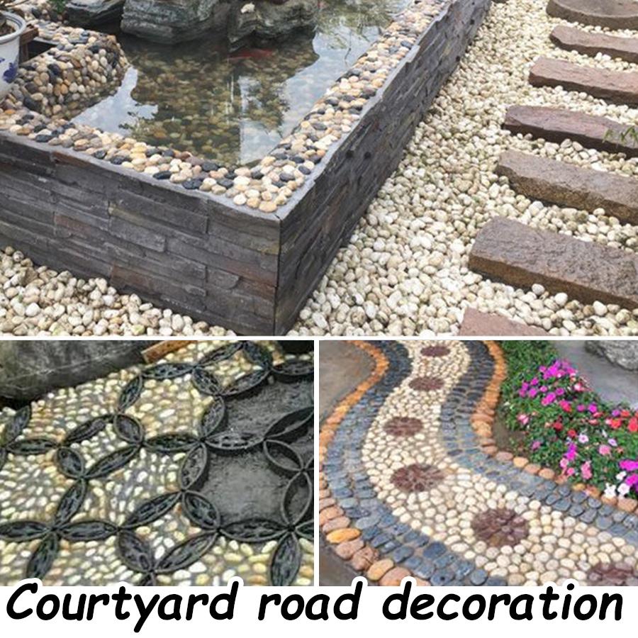 500-1000g 3-7cm Color High Polished Natural Pebbles Courtyard Landscape Decoration Rocks for Plant Vases Fish Tank Aquariums