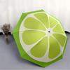 1pc Lime Slice Automatic Umbrella - 8-Rib Portable Folding Black Iron Frame for Outdoor, Beach, Travel, Beach Umbrella,119