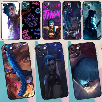 Custodia per Telefono Anime Arcane Jinx Vi Per iPhone 17 Pro Max 11 14 15 16 Pro Max Plus 12 13 mini 16e 17 Air Cover Posteriore