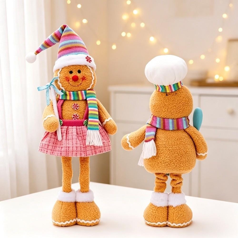 Plush Material Gingerbread Man Plush Ornament Biscuit Man Christmas Decor  Window Display