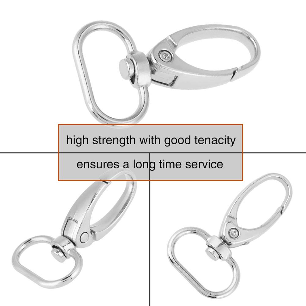 20 st Zinklegering Väsklås Vridbara Triggerklämmor Nyckelring Nyckelring Krokar (20 mm)