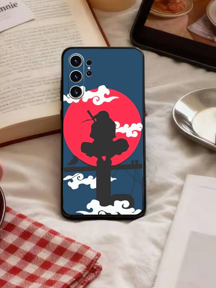 P-Narutos Cover K-Uchiha Phone Case For Samsung S26,S25,S24,S23,S22,S21,S20,Ultra,Plus,FE Black Soft Cover