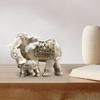 Elephant Family Statues Standing Figurines Multifunctional Tabletop Decoration Fengshui Ornament for Office Desktop Cute