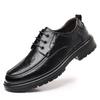 2024 Autumn and Winter New Men's Business Dress Leather Shoes Men's British Lace-up Single Shoes Hand-scratched Leather Shoes Men's 2326