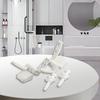 Durability Plastic White Easy Install Nuts Package Content Pair
