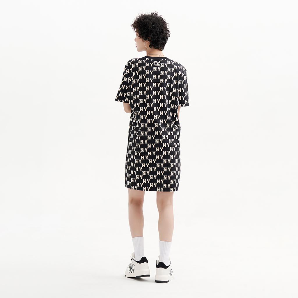 New MLB Short Sleeved Dress Women's Black 3FOPM0133-50BKS