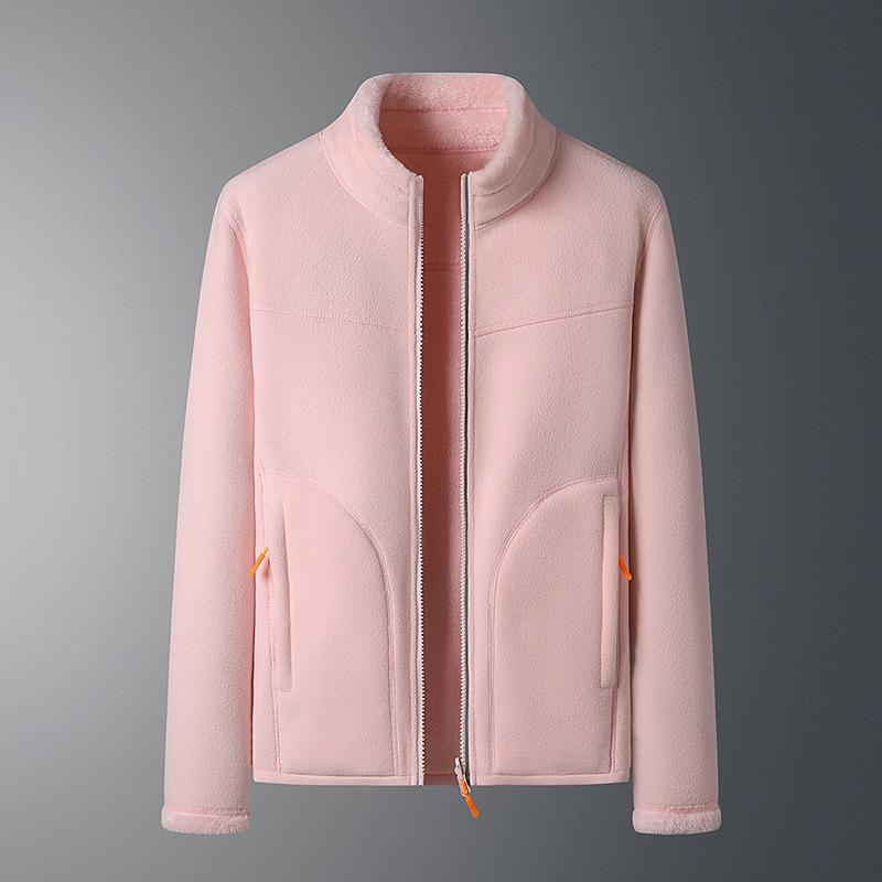 Couple Style Double-sided Coral Fleece Jacket for Both Men and Women, Winter Cotton Jacket for Warmth, Outerwear for Both Inside and Outside, Top