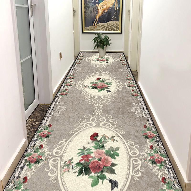 European Retro Floral Living Room Hall Carpet Stairway Hallway Stairs Home Decoration Corridor Aisle Runner Rug Kitchen Mat