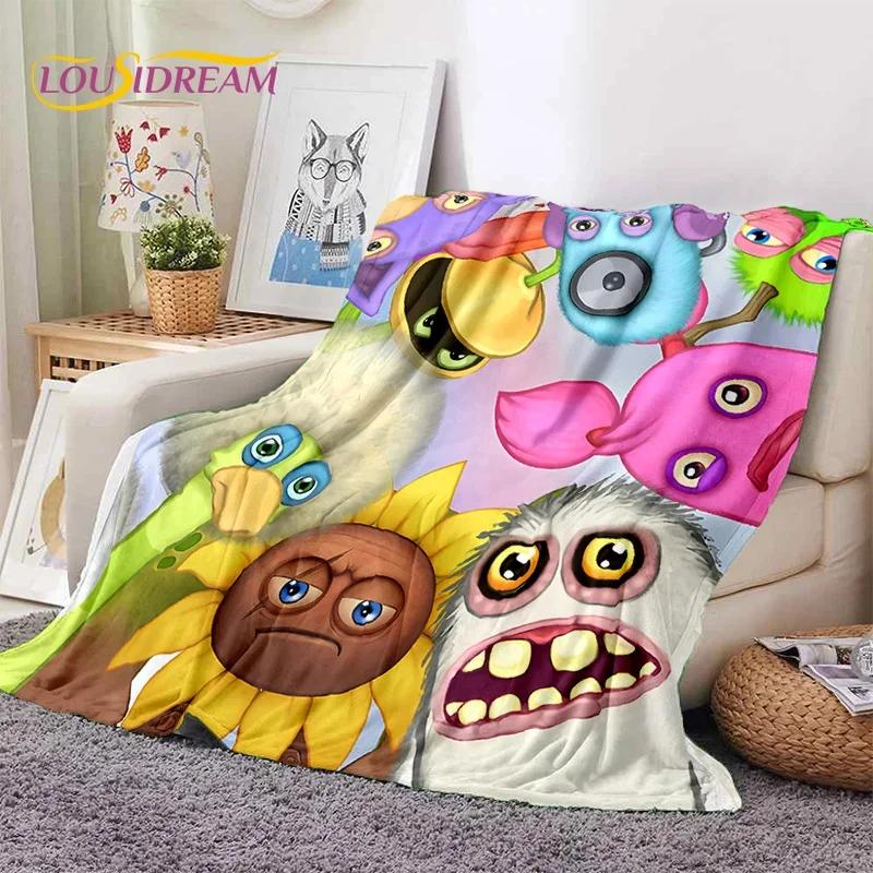Game My Singing Monsters Cartoon Soft Flannel Blanket for Bed Bedroom Sofa Picnic ,Throw Blanket for Cover Outdoors Leisure Gift