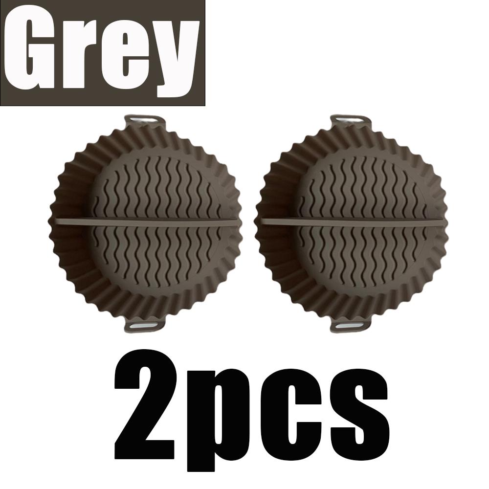 Air Fryer Silicone Baking Tray High-Temperature Resistant Foldable Baking For Pizza Chicken Wings French Fries Kitchen Accessory