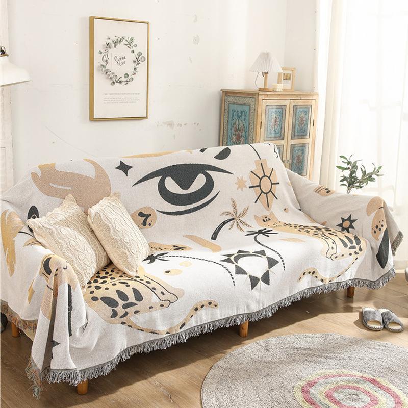 

Скандинавский чехол для дивана, ткань для полотенец, стиль Ins, полное покрытие, чехол для диванной подушки, простыня, универсальная пылезащитная ткань для трех человек, круглый год 130*180cm