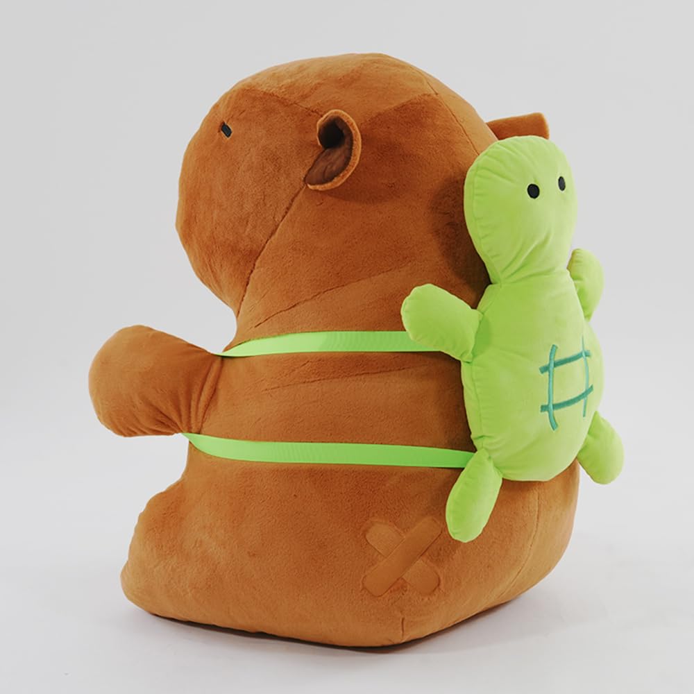 Clearstone Capybara Plush Toy, Chavimaru Turtle, 60cm, Brown