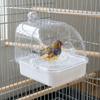 Abnehmbarer Vogeltränkenkäfig Spritzwassergeschützte Papageien-Duschbox Papageien-Badebecken Kleine mittlere Vögel