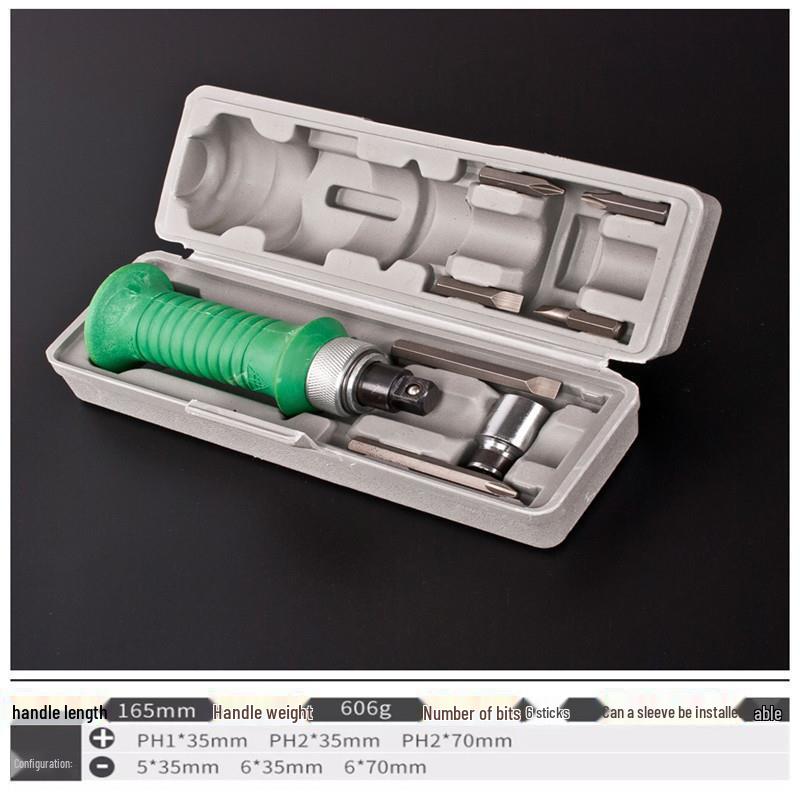 Impact Screwdriver Bit & Screw Extractor Kit: Rusty/Broken Head Remover, Cross Tapping, Hammer-Ready
