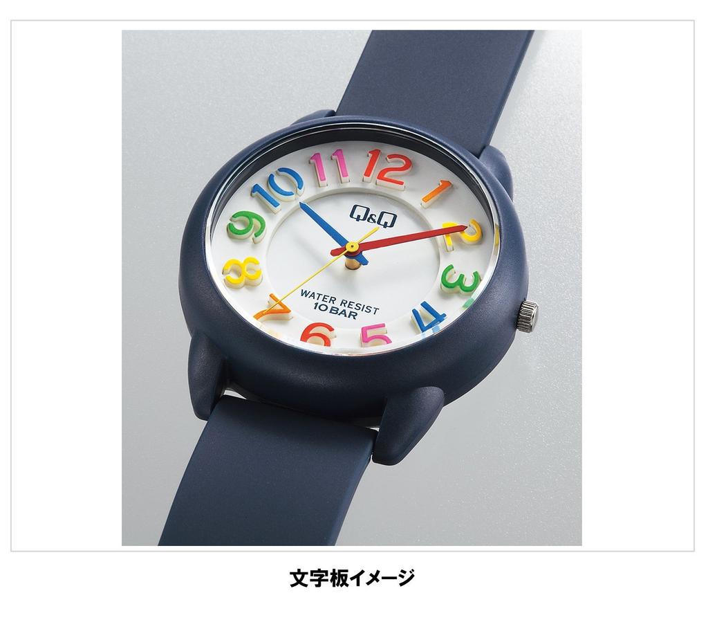 CITIZEN 10 ATM Water Blue and Q&Q Women's Watch, Colorful, Fashionable, Analog, Resistant, Black, VR64-005