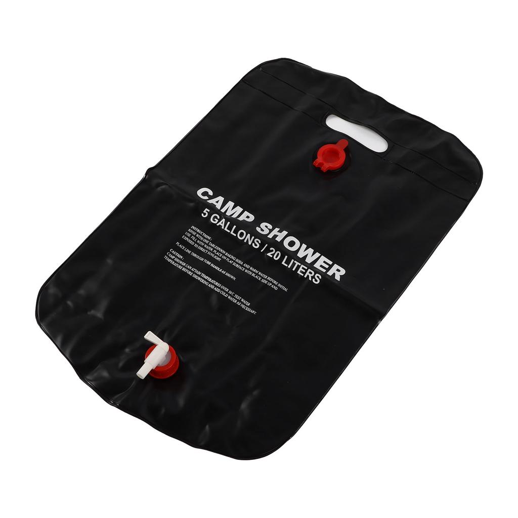20L Water Shower Bag Solar Powered Foldable Portable PVC Heating Bath Bag for Outdoor Camping