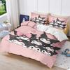 Sanrio Kuromi Comforte Bedroom Printed Cartoon Quilt Cover Bedding Set With Pillowcase Suitable For Children And Adults