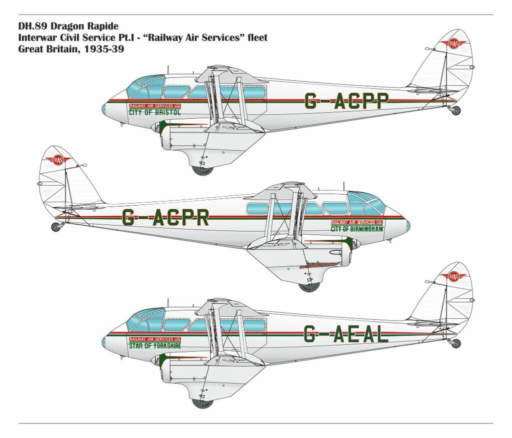 Armory scale de Havilland Dragon Rapide Interwar Civil Aviation Part 1 Plastic Model Kit AMR48005 1/48 DH.89