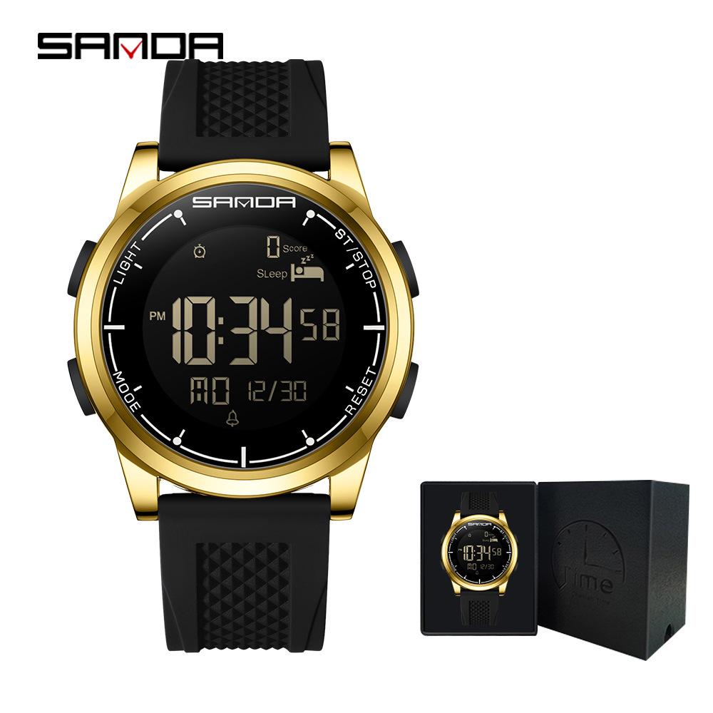Sanda Multi-Function Smart Watch: Waterproof, Pedometer, Alarm Clock for Hiking & Sports - Unisex