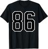 Number 86 Graphic Print Black T-shirt