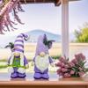 Eye Catching Lavender Gnomes Decor Handcraft Figurines for Spring Summer